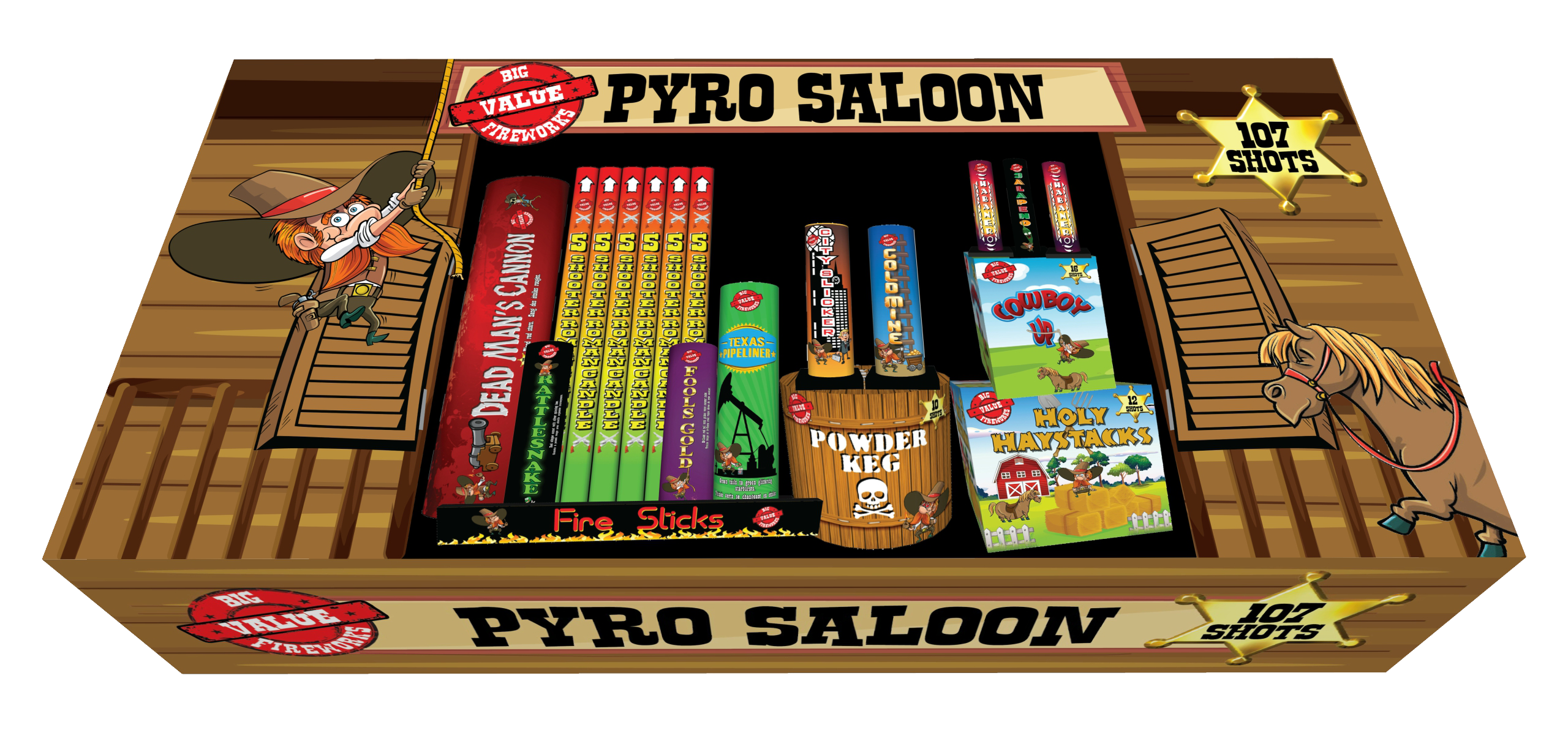 Big Value Fireworks Family Pack - Pyro Saloon – The Original Fireworks ...