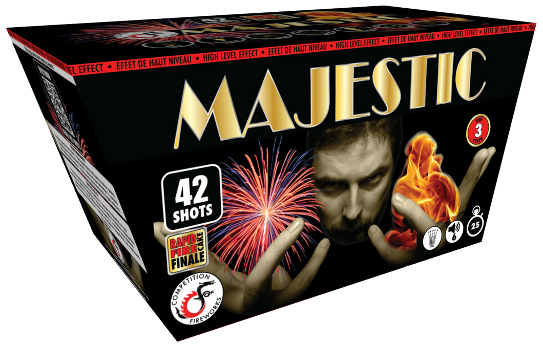 Competition Fireworks Cakes-Fanned - Majestic