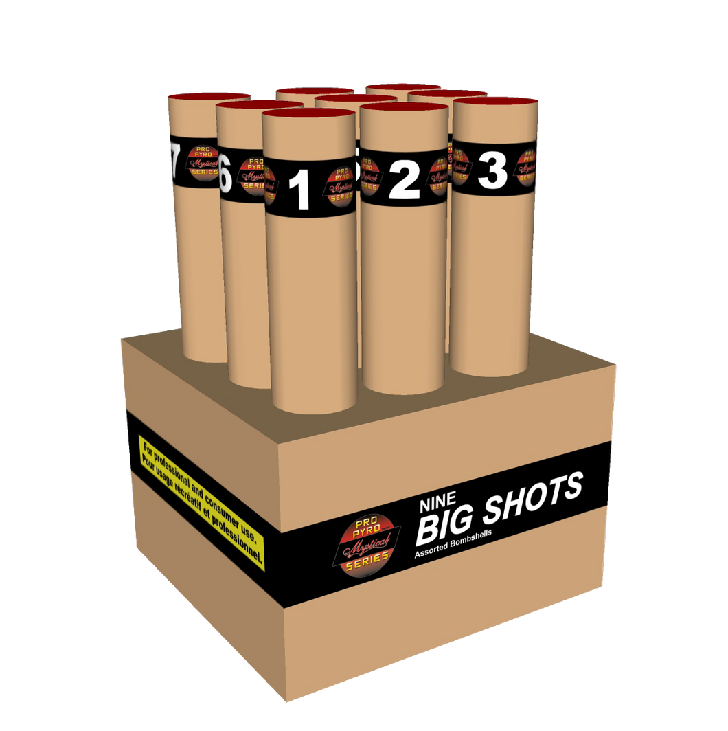 Assortments - Pro Pyro Mystical Series Nine Big Shots Assorted Bombshells