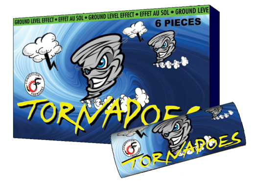 Competition Fireworks Ground Spinners - Tornados Box and Piece