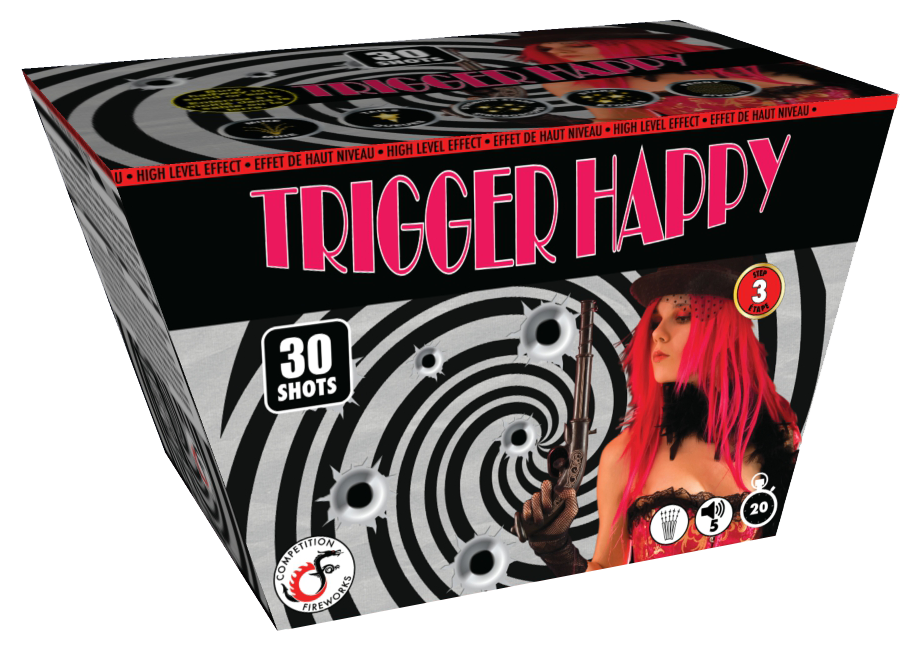 Competition Fireworks Cakes-Fanned - Trigger Happy